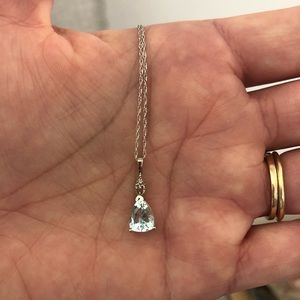Aquamarine birthstone necklace